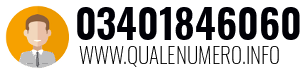 Numero di telefono 03401846060 03401846060