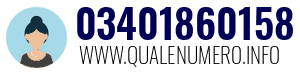 Numero di telefono 03401860158 03401860158