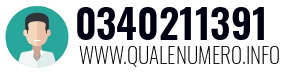 Numero di telefono 0340211391 0340211391