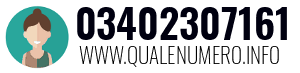 Numero di telefono 03402307161 03402307161