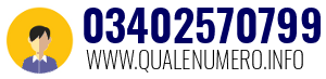 Numero di telefono 03402570799 03402570799