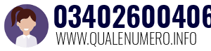Numero di telefono 03402600406 03402600406