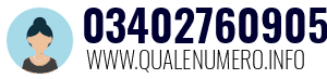 Numero di telefono 03402760905 03402760905