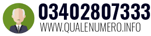 Numero di telefono 03402807333 03402807333