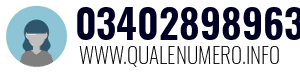 Numero di telefono 03402898963 03402898963
