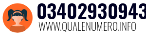 Numero di telefono 03402930943 03402930943