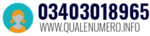 Numero di telefono 03403018965 03403018965