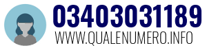 Numero di telefono 03403031189 03403031189