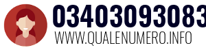 Numero di telefono 03403093083 03403093083