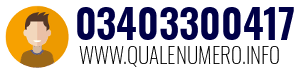 Numero di telefono 03403300417 03403300417