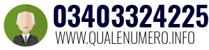 Numero di telefono 03403324225 03403324225