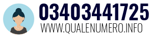 Numero di telefono 03403441725 03403441725