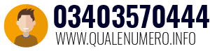 Numero di telefono 03403570444 03403570444