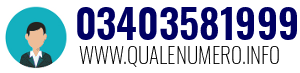 Numero di telefono 03403581999 03403581999