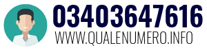 Numero di telefono 03403647616 03403647616
