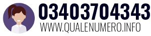 Numero di telefono 03403704343 03403704343