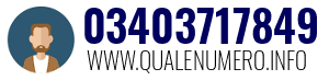 Numero di telefono 03403717849 03403717849