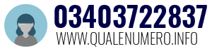Numero di telefono 03403722837 03403722837