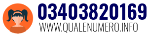 Numero di telefono 03403820169 03403820169