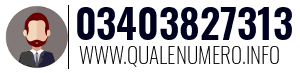 Numero di telefono 03403827313 03403827313