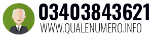 Numero di telefono 03403843621 03403843621