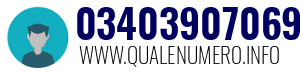 Numero di telefono 03403907069 03403907069