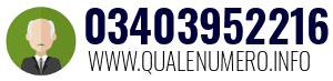 Numero di telefono 03403952216 03403952216