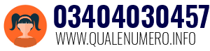 Numero di telefono 03404030457 03404030457