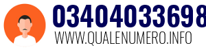 Numero di telefono 03404033698 03404033698