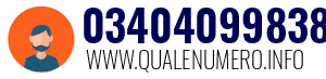 Numero di telefono 03404099838 03404099838