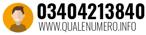 Numero di telefono 03404213840 03404213840
