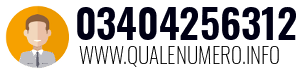 Numero di telefono 03404256312 03404256312