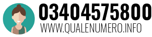 Numero di telefono 03404575800 03404575800