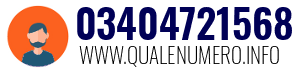 Numero di telefono 03404721568 03404721568
