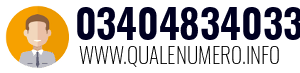 Numero di telefono 03404834033 03404834033
