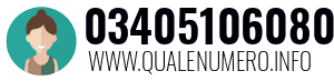 Numero di telefono 03405106080 03405106080