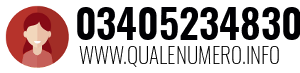 Numero di telefono 03405234830 03405234830