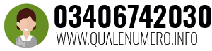 Numero di telefono 03406742030 03406742030