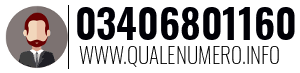 Numero di telefono 03406801160 03406801160