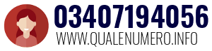 Numero di telefono 03407194056 03407194056
