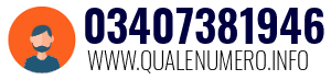 Numero di telefono 03407381946 03407381946
