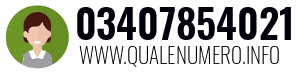 Numero di telefono 03407854021 03407854021