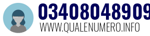 Numero di telefono 03408048909 03408048909