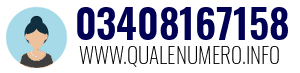 Numero di telefono 03408167158 03408167158