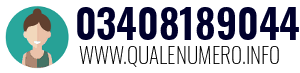 Numero di telefono 03408189044 03408189044