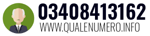 Numero di telefono 03408413162 03408413162