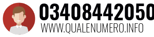 Numero di telefono 03408442050 03408442050