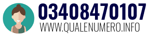 Numero di telefono 03408470107 03408470107
