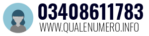 Numero di telefono 03408611783 03408611783