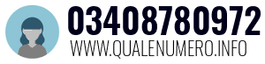 Numero di telefono 03408780972 03408780972